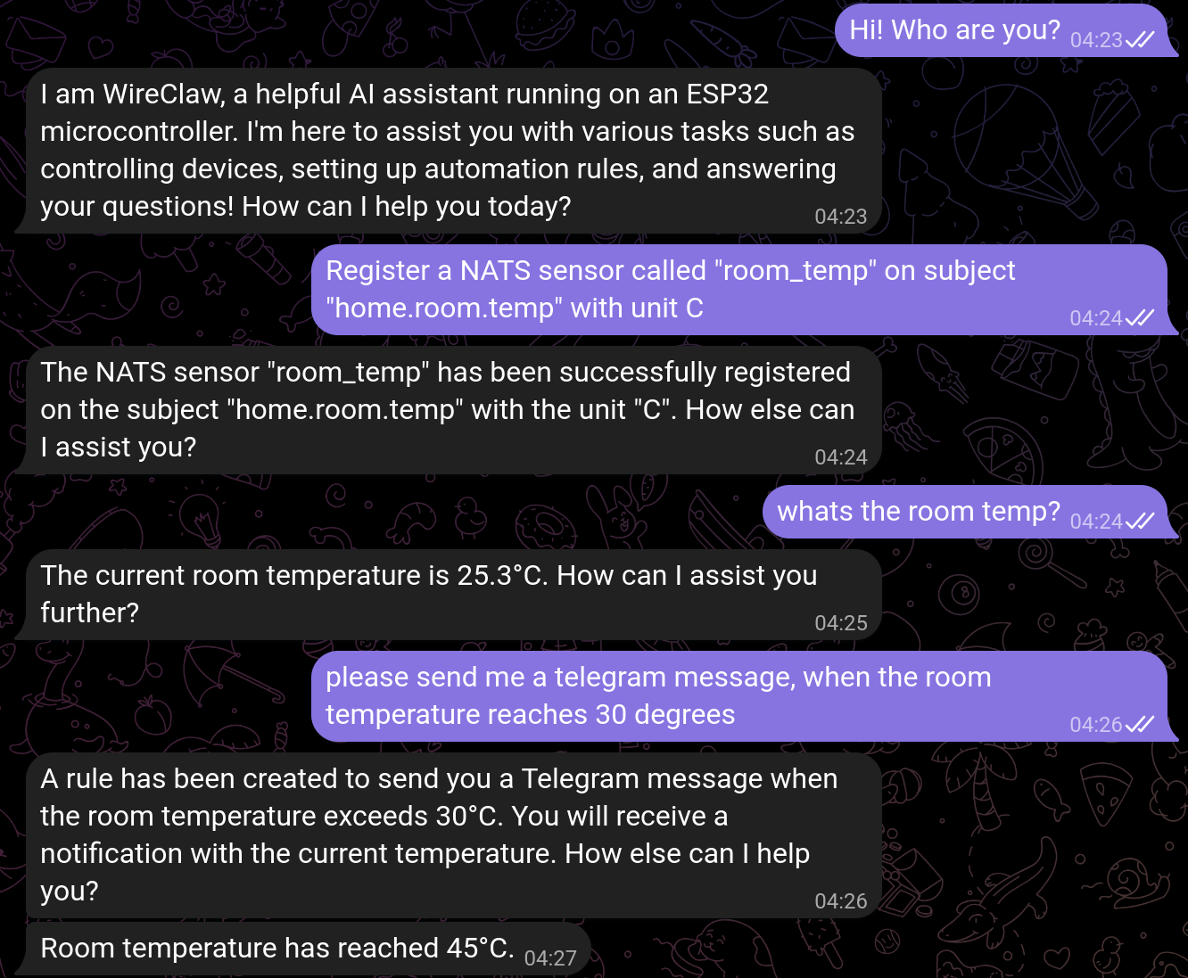 Telegram NATS sensor flow